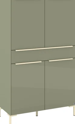 set one by Musterring Highboard »Reno« 1 Stk. tlg. Mit Winkelfuß in diversen Farben, 154 cm Höhe & Farbauswahl
