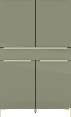 set one by Musterring Highboard »Reno« 1 Stk. tlg. Mit Winkelfuß in diversen Farben, 154 cm Höhe & Farbauswahl