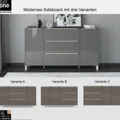 set one by Musterring Sideboard »Reno« 1 Stk. tlg. Mit Vierkantfuß in diversen Farben, 106 cm Höhe & Farbauswahl