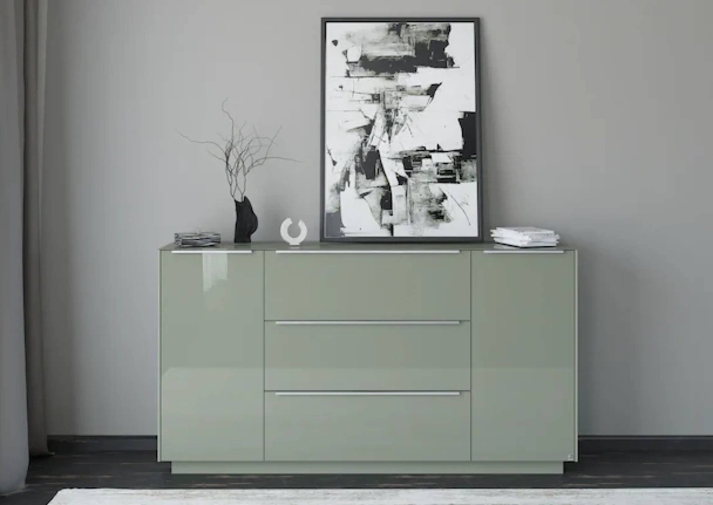 set one by Musterring Sideboard »Reno« 1 Stk. tlg. Mit Sockel in diversen Farben, 102 cm Höhe & Farbauswahl