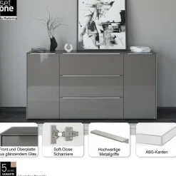 set one by Musterring Sideboard »Reno« 1 Stk. tlg. Mit Gleitern und in verschiedenen Farben erhältlich