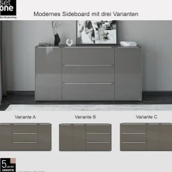 set one by Musterring Sideboard »Reno« 1 Stk. tlg. Mit Gleitern und in verschiedenen Farben erhältlich