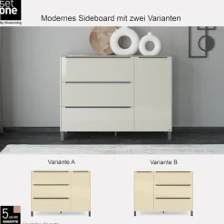 set one by Musterring Sideboard »Reno« 1 Stk. tlg. Mit Vierkantfuß in diversen Farben, 106 cm Höhe & Farbauswahl
