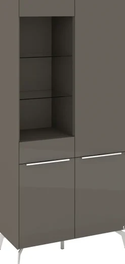 set one by Musterring Standvitrine »Reno« 1 Stk. tlg. Mit Winkelfüßen in diversen Farben, 200 cm Höhe & Farbauswahl