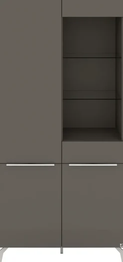 set one by Musterring Standvitrine »Reno« 1 Stk. tlg. Mit Winkelfüßen in diversen Farben, 200 cm Höhe & Farbauswahl