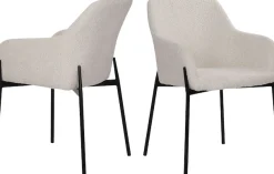 SIT Armlehnstuhl »Kobe 2er-Set Bouclé Esszimmerstühle mit Metallgestell« (Set) 2 Stk.Öko-Tex Bouclé-Bezug & komfortable Armlehnen