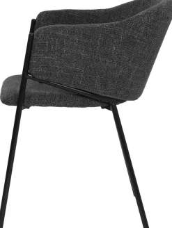 SIT Armlehnstuhl »London 2er-Set Esszimmerstühle mit Strukturstoff & Metallgestell« (Set) 2 Stk.Öko-Tex Strukturstoff & bequeme Armlehnen für Sitzkomfort