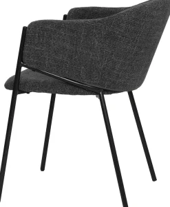 SIT Armlehnstuhl »London 2er-Set Esszimmerstühle mit Strukturstoff & Metallgestell« (Set) 2 Stk.Öko-Tex Strukturstoff & bequeme Armlehnen für Sitzkomfort