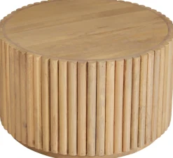 SIT Couchtisch »Mango Massivholz Ribbed Look Säulenfuß 55 cm Design« Mango Massivholz Couchtisch im Ribbed Design mit Säulenfuß