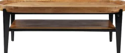 SIT Couchtisch »T-TRAY TABLE LONG aus Mangoholz mit Tablett & Metallgestell« Abnehmbare Tischplatte als praktisches Serviertablett nutzbar
