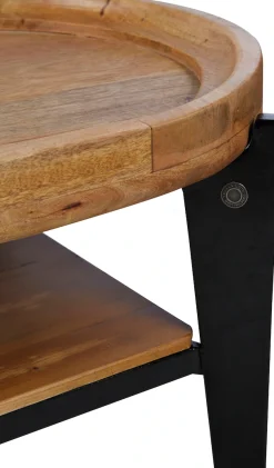 SIT Couchtisch »T-TRAY TABLE LONG aus Mangoholz mit Tablett & Metallgestell« Abnehmbare Tischplatte als praktisches Serviertablett nutzbar