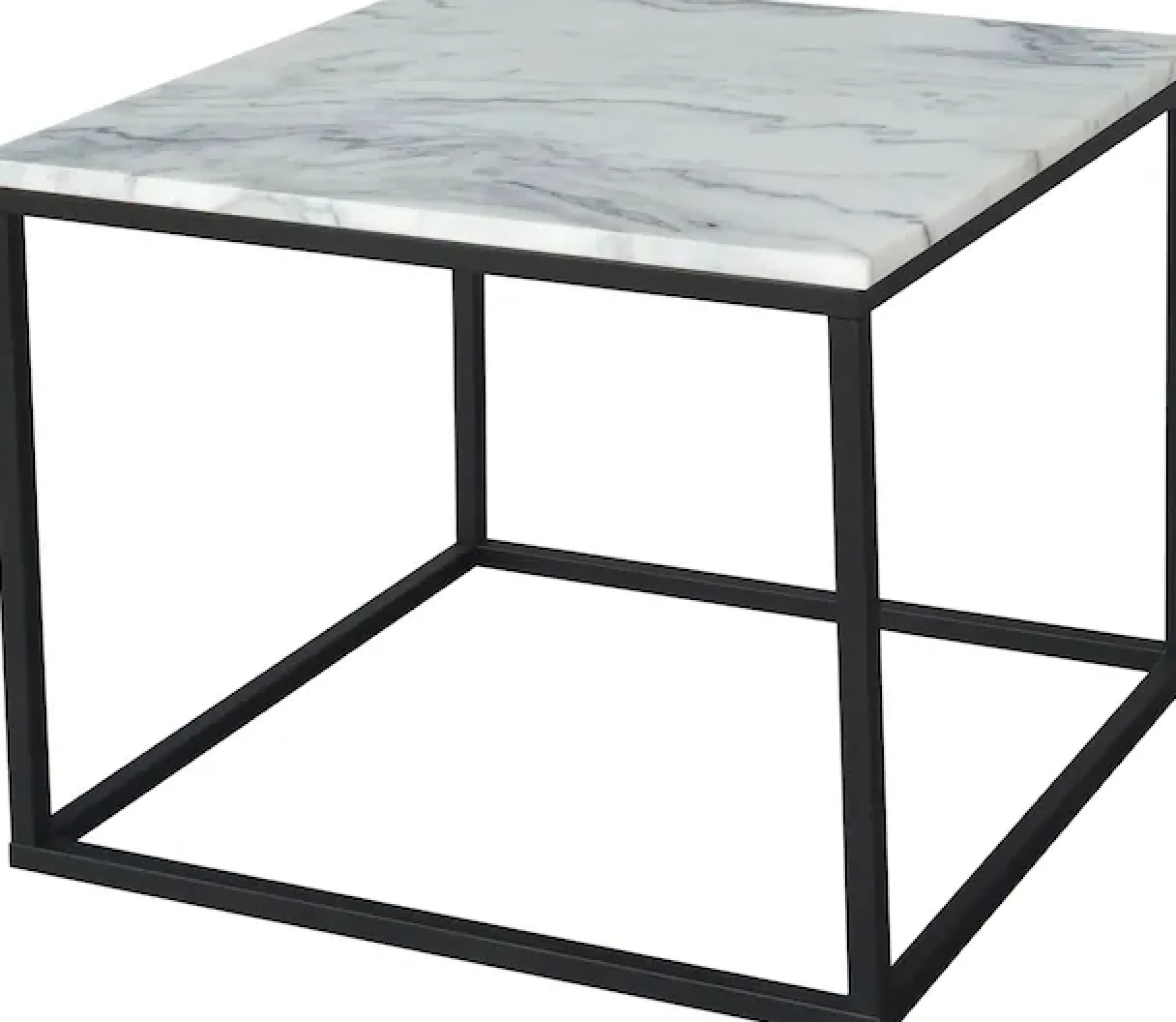 SIT Couchtisch »Vilnius aus echtem Marmor – quadratisch mit Metallgestell« Echte Marmorplatte mit gerader Kante & hochwertigem Metallgestell