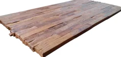 SIT Esstisch »Avola aus recyceltem Teak mit 50-mm-Platte & X-Gestell« 50-mm-Teakplatte mit gewollten Bruchkanten an den kurzen Seiten
