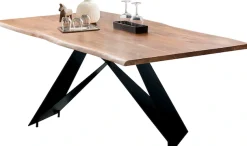 SIT Esstisch »Cuenca aus Akazie massiv mit Baumkante & Cross-Base-Gestell« 1 Stk. tlg. 36 mm starke Akazienplatte mit natürlich gewachsener Baumkante