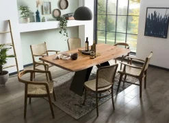 SIT Esstisch »Cuenca aus Akazie massiv mit Baumkante & Cross-Base-Gestell« 1 Stk. tlg. 36 mm starke Akazienplatte mit natürlich gewachsener Baumkante