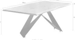 SIT Esstisch »Cuenca aus Akazie massiv mit Baumkante & Cross-Base-Gestell« 1 Stk. tlg. 36 mm starke Akazienplatte mit natürlich gewachsener Baumkante