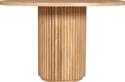 SIT Esstisch »Genf aus Mangoholz mit Säulenfuß im Ribbed-Look« Runder Tisch mit extravagantem Lamellendesign und markantem Säulenfuß