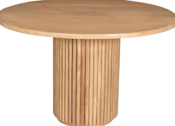 SIT Esstisch »Genf aus Mangoholz mit Säulenfuß im Ribbed-Look« Runder Tisch mit extravagantem Lamellendesign und markantem Säulenfuß