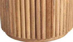 SIT Esstisch »Genf aus Mangoholz mit Säulenfuß im Ribbed-Look« Runder Tisch mit extravagantem Lamellendesign und markantem Säulenfuß