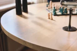 SIT Esstisch »Genf aus Mangoholz mit Säulenfuß im Ribbed-Look« Runder Tisch mit extravagantem Lamellendesign und markantem Säulenfuß