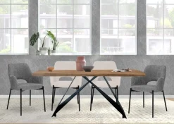 SIT Esstisch »Ischia aus Teak mit 50-mm-Platte & Cross-Base-Gestell« 1 Stk. tlg. 50-mm-Teakplatte mit markanter Bruchkante an den kurzen Seiten