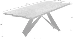 SIT Esstisch »Ischia aus Teak mit 50-mm-Platte & Cross-Base-Gestell« 1 Stk. tlg. 50-mm-Teakplatte mit markanter Bruchkante an den kurzen Seiten