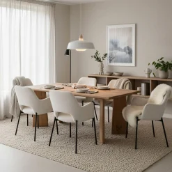 SIT Esstisch »Jakarta aus Akazie 200x100 cm mit asymmetrischem Holzgestell« 3 cm starke Akazienplatte mit abgerundeten Kanten