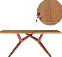 SIT Esstisch »Juneau aus recyceltem Teak mit 50-mm-Platte & Rustik-Look« 50 mm starke Teakplatte mit markanter rustikaler Oberfläche