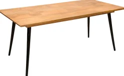 SIT Esstisch »Mangoholz Massivholz mit Schweizer Kante & Metallbeinen« Modernes Industrial-Design mit konischen schwarzen Metallbeinen