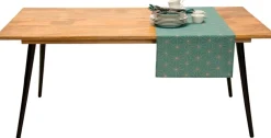 SIT Esstisch »Mangoholz Massivholz mit Schweizer Kante & Metallbeinen« Modernes Industrial-Design mit konischen schwarzen Metallbeinen