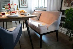 SIT Esstisch »Mangoholz Massivholz mit Schweizer Kante & Metallbeinen« Modernes Industrial-Design mit konischen schwarzen Metallbeinen