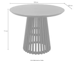 SIT Esstisch »Portland Ø 100 cm mit Säulengestell & Schweizer Kante« Säulenfuß schafft komfortable Beinfreiheit am Esstisch