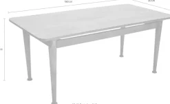 SIT Esstisch »T-WESTCOAST TABLE LARGE aus Mangoholz Massivholz« Markante Holzbeine mit dekorativen Absätzen in Tellerform