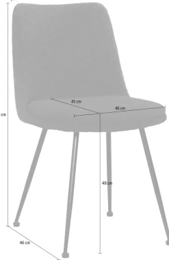 SIT 4-Fußstuhl »Krakau 2er-Set Bouclé Esszimmerstühle mit Metallgestell« (Set) 2 Stk.Öko-Tex Bouclé-Bezug & vielseitig einsetzbares Design