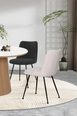 SIT 4-Fußstuhl »Krakau 2er-Set Bouclé Esszimmerstühle mit Metallgestell« (Set) 2 Stk.Öko-Tex Bouclé-Bezug & vielseitig einsetzbares Design