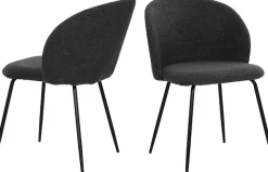 SIT 4-Fußstuhl »Verona 2er-Set Esszimmerstühle mit Strukturstoff & Metallgestell« (Set) 2 Stk.Öko-Tex Strukturstoff & ergonomisch gerundete Rückenlehne