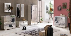 SIT Garderobenpaneel »Airmanmit 4 Doppelhaken im Aluminium-Look« Futuristischer Aluminium-Look mit dekorativen Zierschrauben