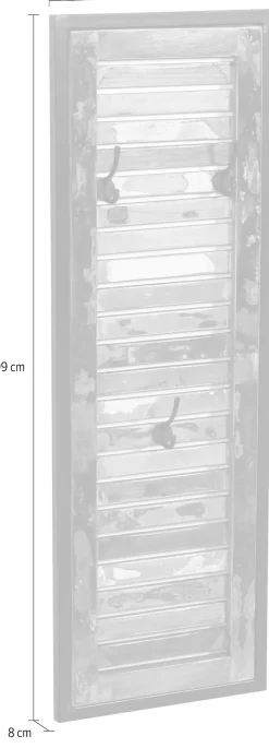 SIT Garderobenpaneel »Altholz Metall 3 Haken Industrial Flur Wand« Garderobenpaneel aus Altholz & Metall im Industrial Design