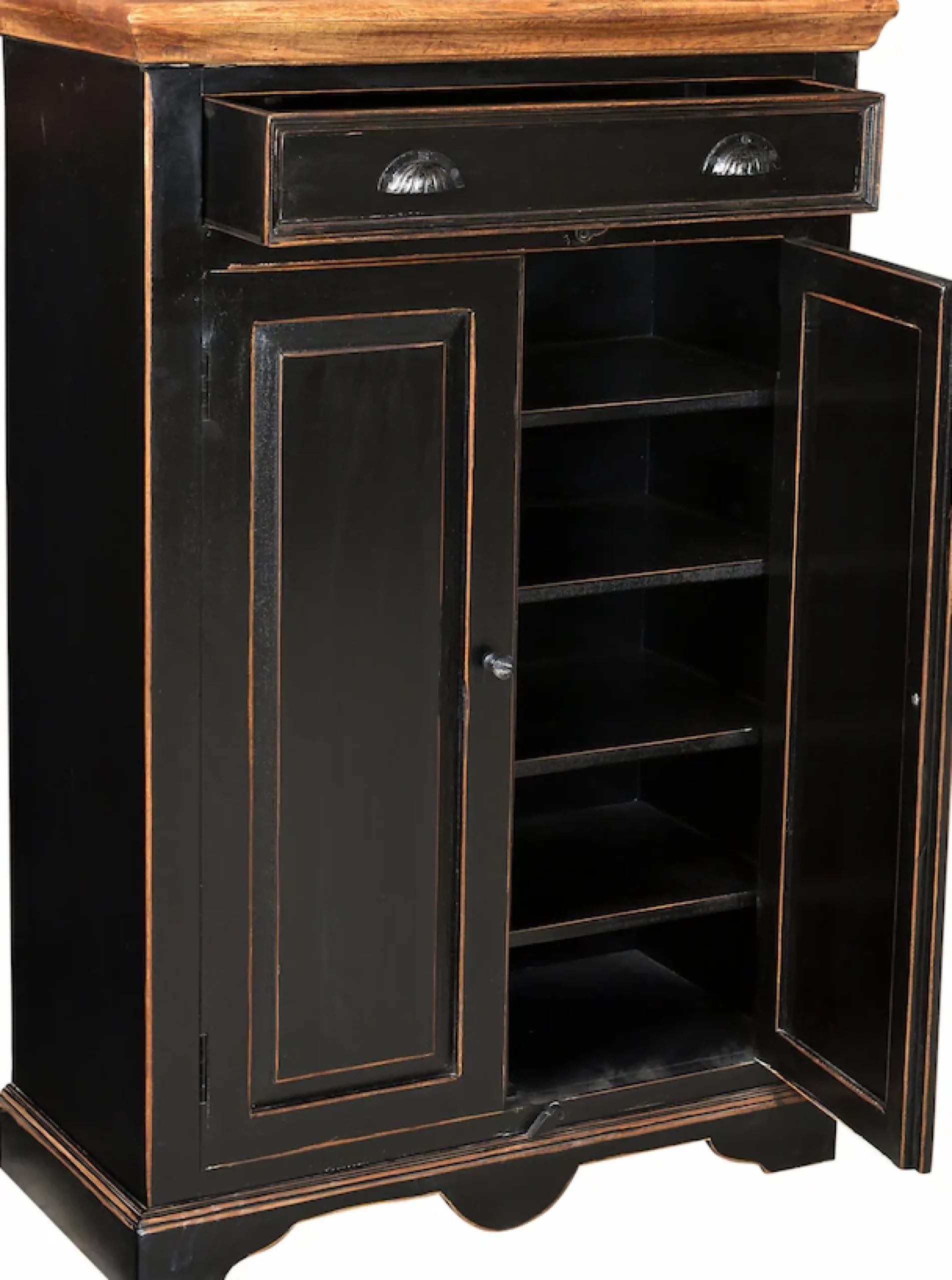 SIT Highboard »CORSICA Vintage aus Mangoholz mit Türen & Schublade« Vier feste Einlegeböden für strukturierten Stauraum