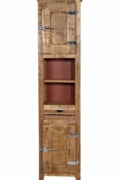 SIT Hochschrank »FRIGO aus Mangoholz mit Türen, Schublade & Fächern« Markante Kühlschrankgriffe als außergewöhnliches Design-Highlight