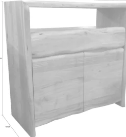 SIT Kommode »Massive Akazie mit natürlicher Baumkante« massive Akazie, mit Baumkante, Kommode
