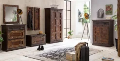 SIT Kommode »Seoul aus Altholz mit Schnitzereien« Highboard mit Schnitzdekor, Metallapplikationen, 2 Türen & 1 Schublade