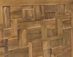 SIT Kopfteil »Bett-Kopfteil Teak Mosaik Massivholz Wandpaneel Design« Teak Massivholz Kopfteil im Mosaikmuster einzigartiges Design