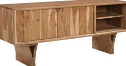 SIT Lowboard »Rabat aus Akazie mit Holzwangen-Gestell & Stauraum« 1 Stk. tlg. TV-Board aus Akazie mit 2 Türen und offenen Ablagen