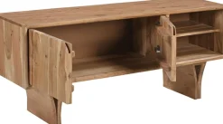 SIT Lowboard »Rabat aus Akazie mit Holzwangen-Gestell & Stauraum« 1 Stk. tlg. TV-Board aus Akazie mit 2 Türen und offenen Ablagen