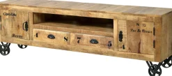 SIT Lowboard »RUSTIC – Lackiertes Mangoholz mit Gebrauchsspuren & Stauraum« Rustikales RUSTIC Lowboard aus lackiertem Mangoholz mit Charme