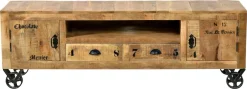 SIT Lowboard »RUSTIC – Lackiertes Mangoholz mit Gebrauchsspuren & Stauraum« Rustikales RUSTIC Lowboard aus lackiertem Mangoholz mit Charme
