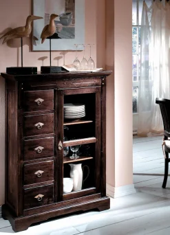 SIT Mehrzweckschrank »Schrank SAMBA – Kompakt-Lodge-Schrank aus FSC®-Massivholz« Kompakter FSC®-Massivholz-Schrank mit 5 Schubladen & 1 Tür