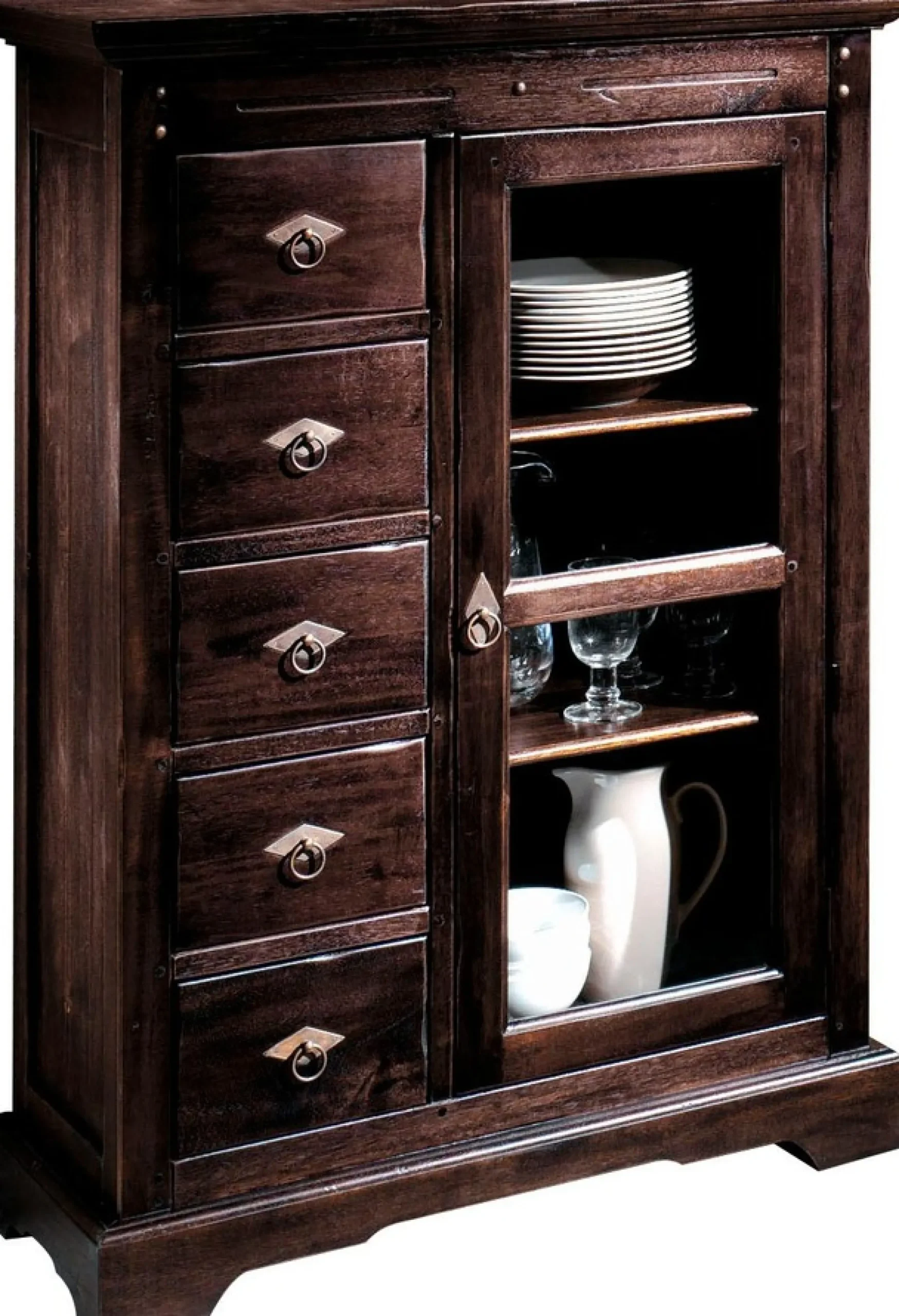 SIT Mehrzweckschrank »Schrank SAMBA – Kompakt-Lodge-Schrank aus FSC®-Massivholz« Kompakter FSC®-Massivholz-Schrank mit 5 Schubladen & 1 Tür