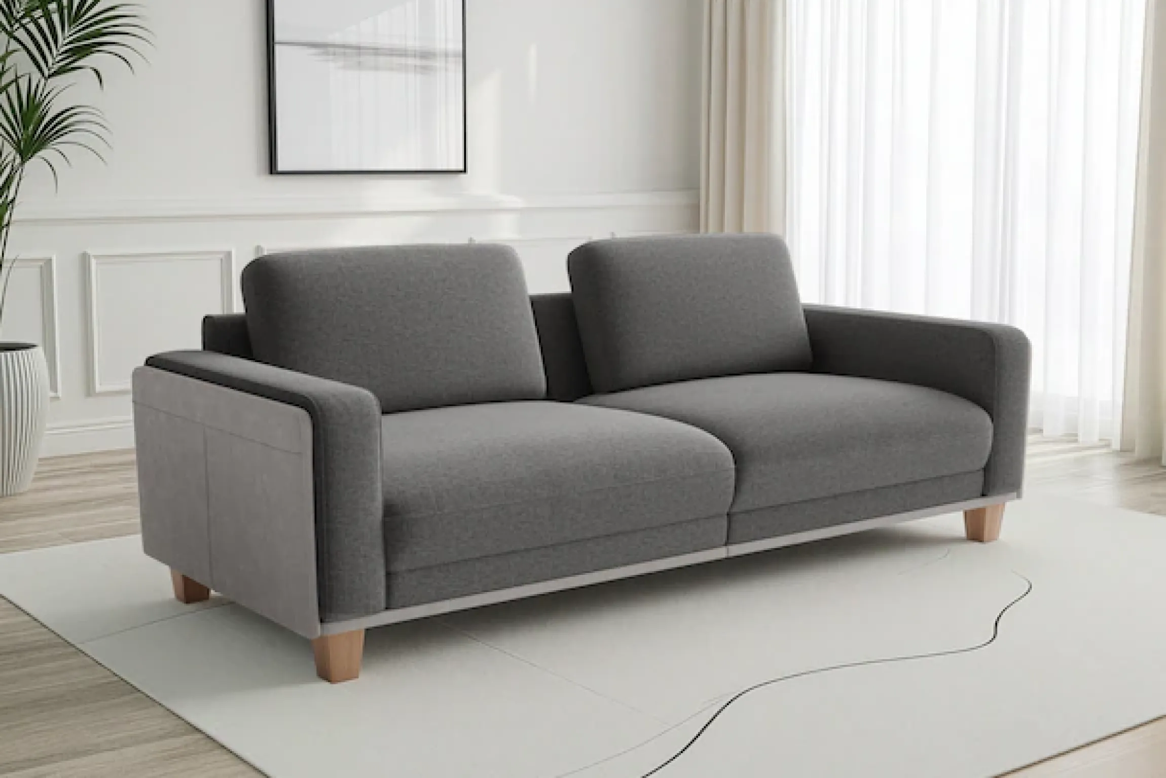 sit&more Big-Sofa »Concept« Modernes Sofa in drei Fußfarben zur Auswahl